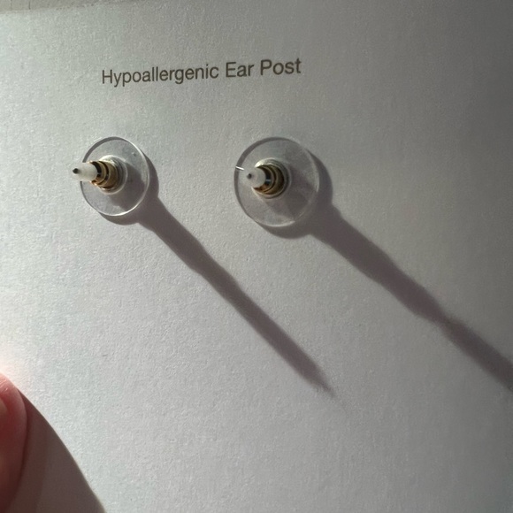 HP!⭐️ NWT J.Crew Made-in-Italy round drop earrings. Sold out! Glass top. - Picture 8 of 9